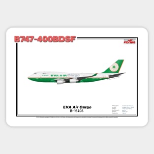 Boeing B747-400BDSF - EVA Air Cargo (Art Print) Sticker